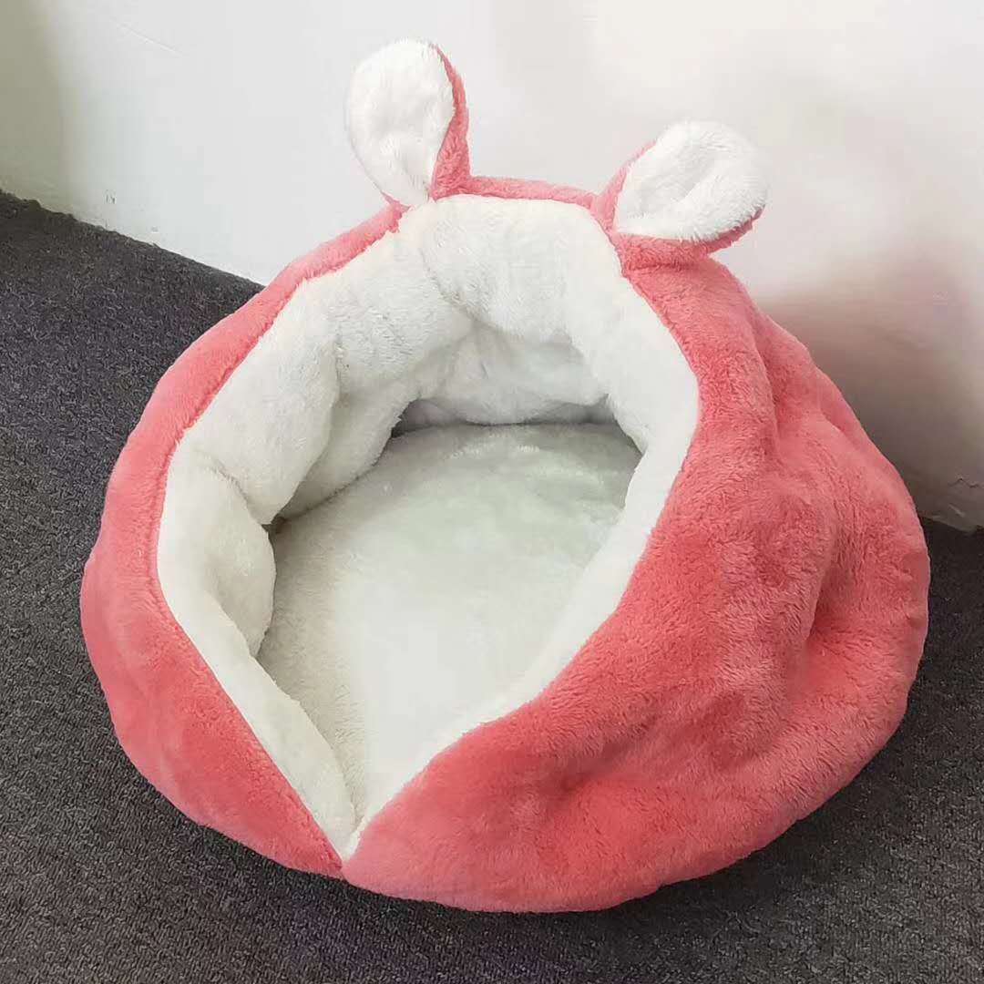 Semi-Closed Cat Dog Rabbit Ears Nest Bed