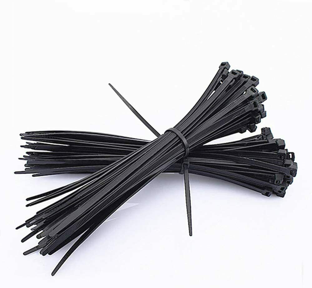 100 Pack of 12 inch Heavy Duty Black Nylon Cable Zip Ties