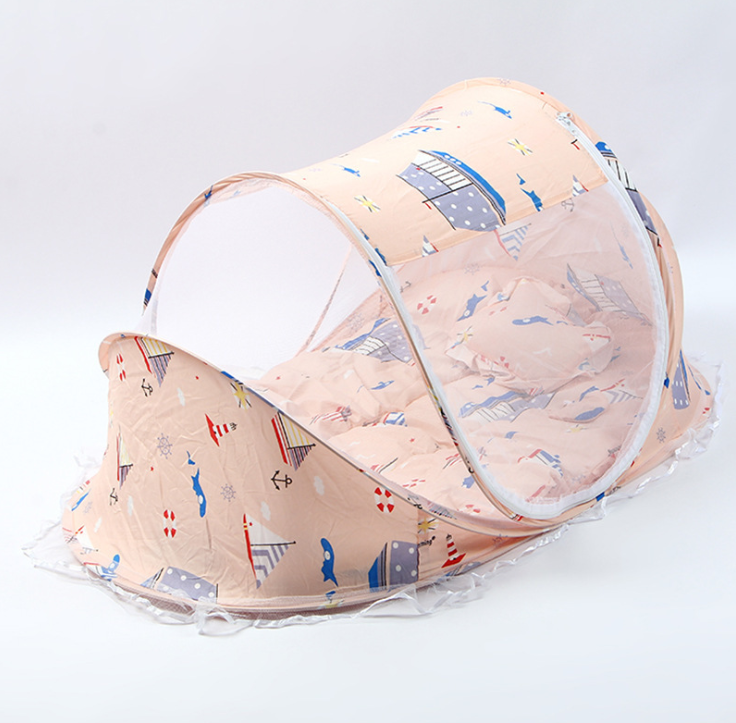 Foldable Baby Bed With Pillow Net 2 piece Set