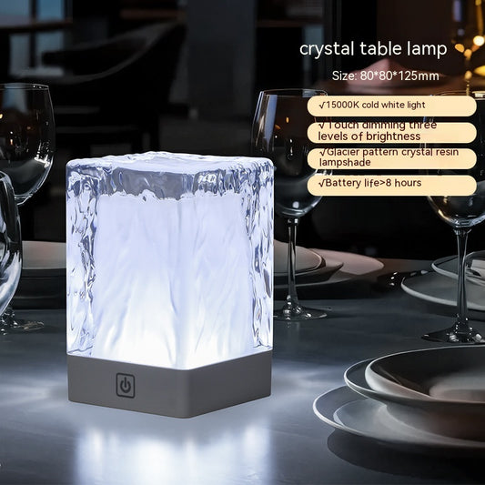 Crystal  Atmosphere Lamp Night Light Touch Home Decor