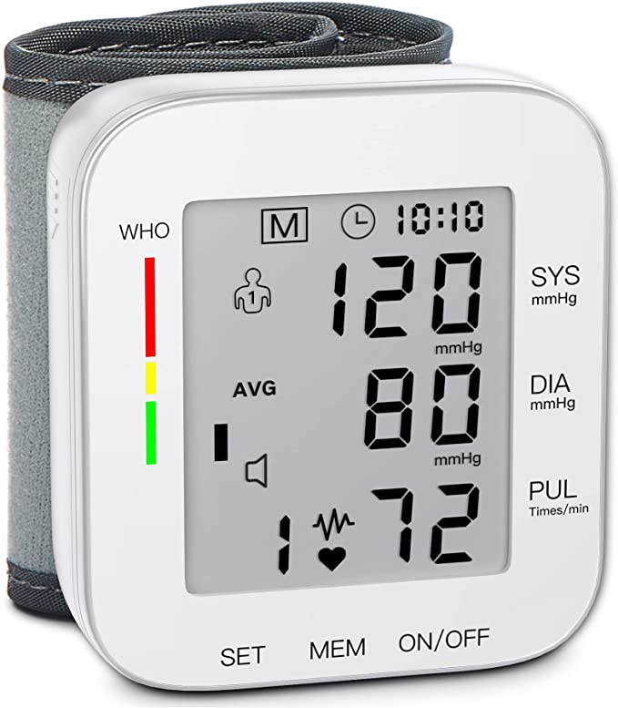 Adjustable Wrist Cuff LCD Blood Pressure Monitor