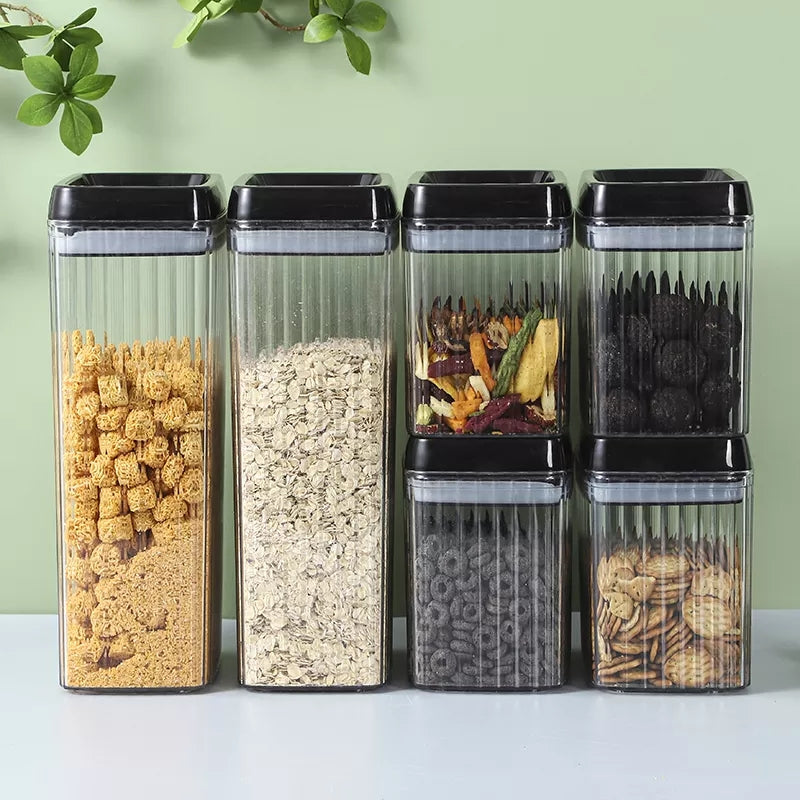 6PC Set Food Storage Sealed Jar Set Containers With Lids