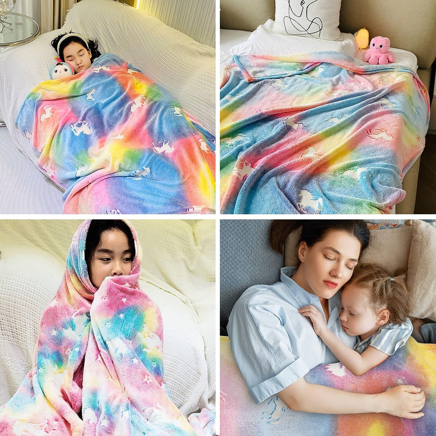 Glow In The Dark Kids Throw Blanket