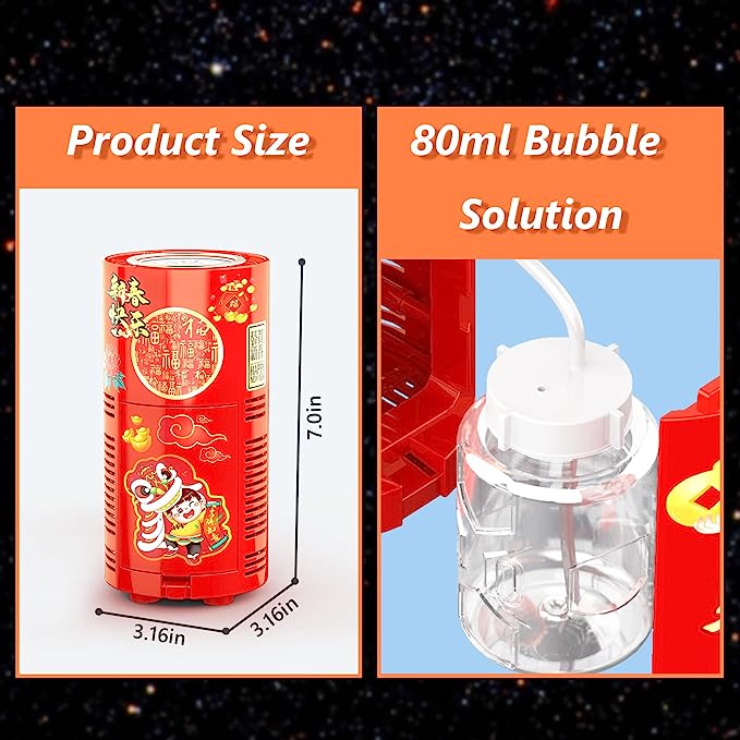 Portable Automatic Bubble Machine With Lights And Music