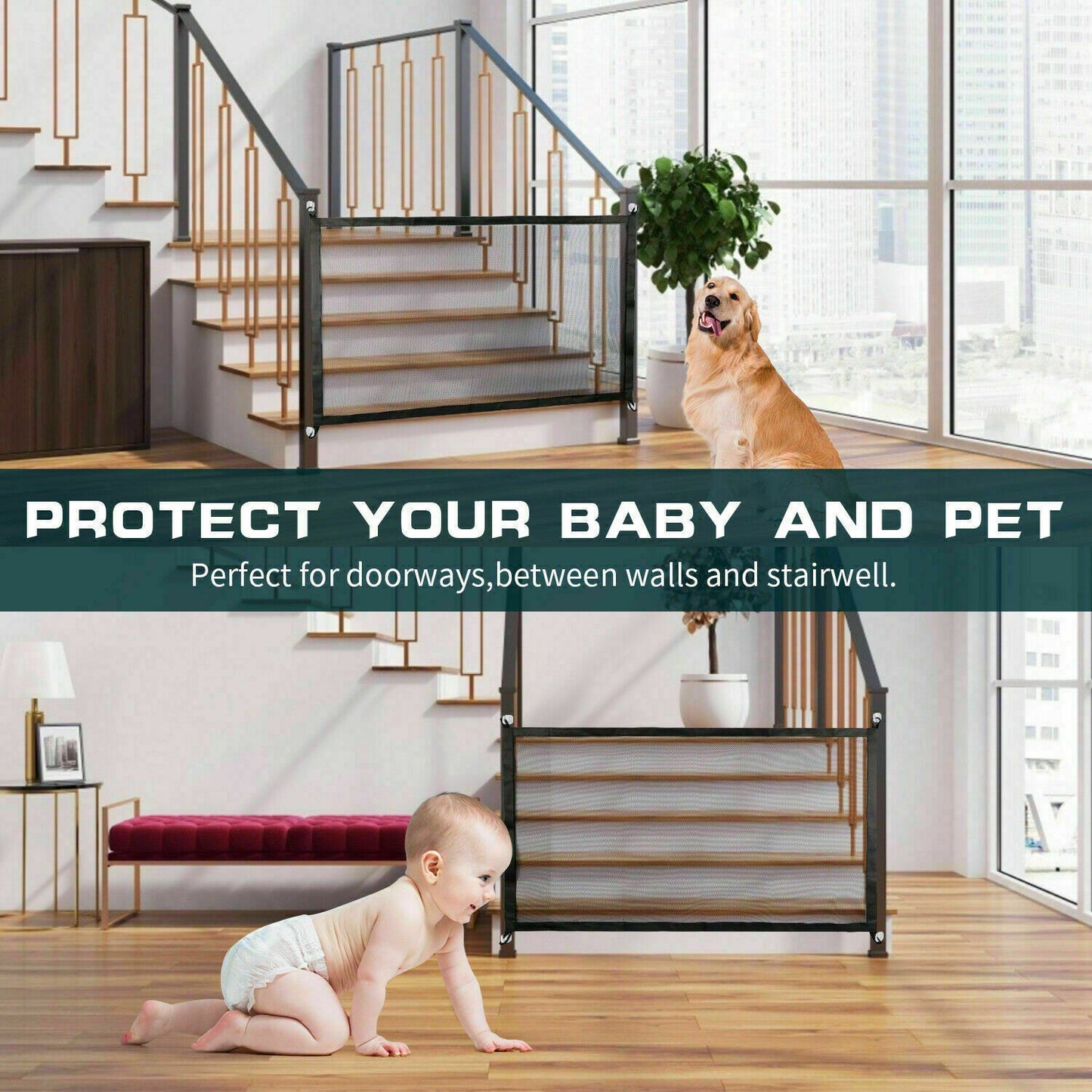 Safety Gate Guard  For Baby or Pets