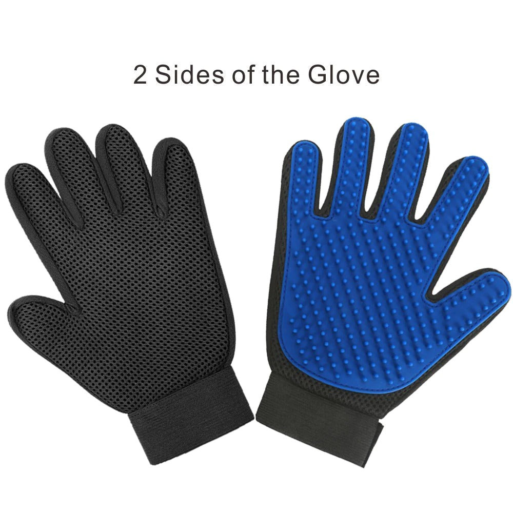 2-in-1 pet Grooming and Deshedding Gloves