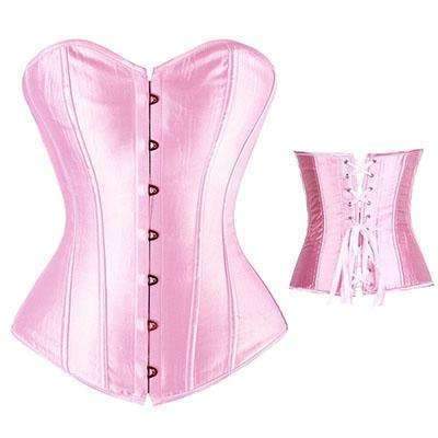 Boned Top Corset Bustier Lace Up Waist Shaper