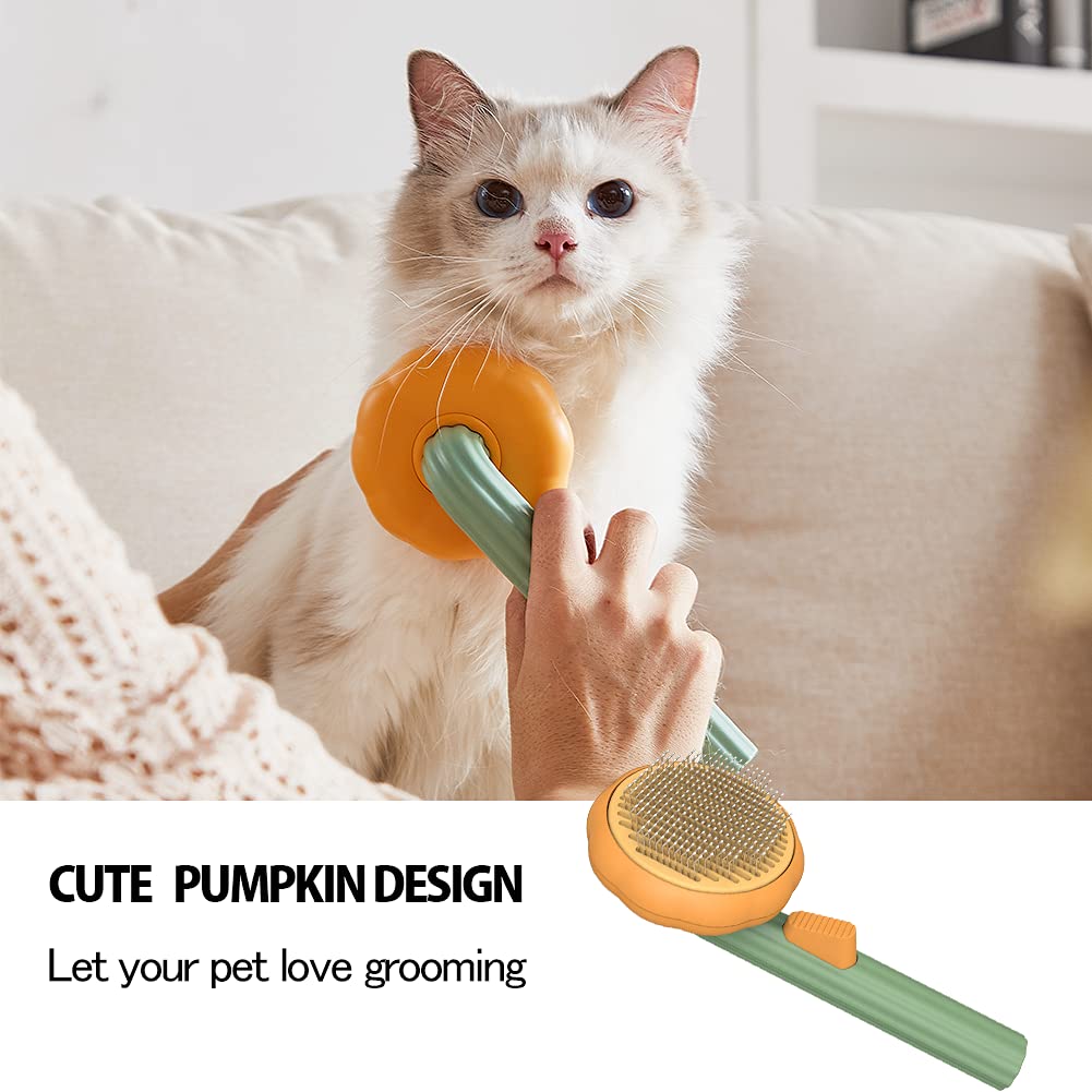 Pumpkin Pet Grooming Self Cleaning Slicker Brush