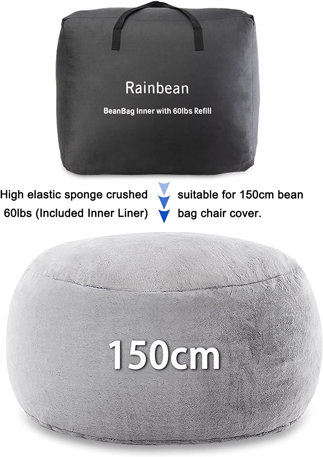 Bean Bag 60lb High Elastic Sponge Filler