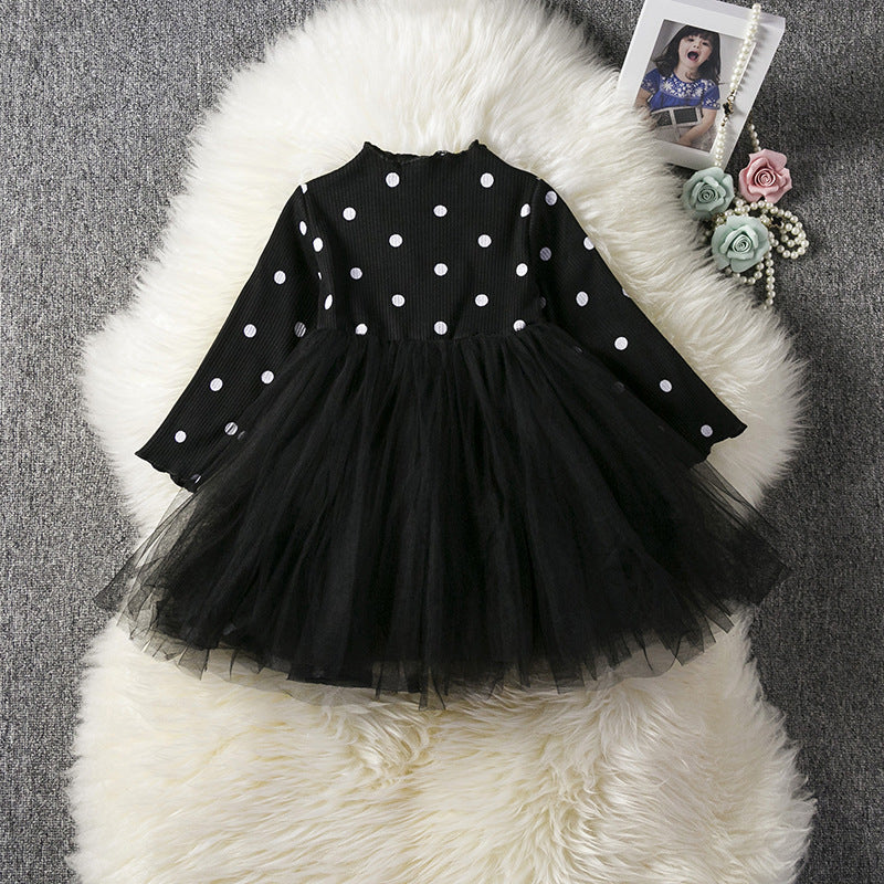 Infant Baby Girl Long Sleeve Tutu Lace Gown Dress