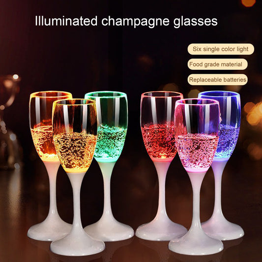 Led Plastic Goblet Wedding Party Champagne Glass