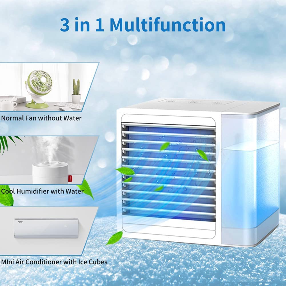 3 In 1 Mini Air Conditioner For Bedroom, Office, & Kitchen