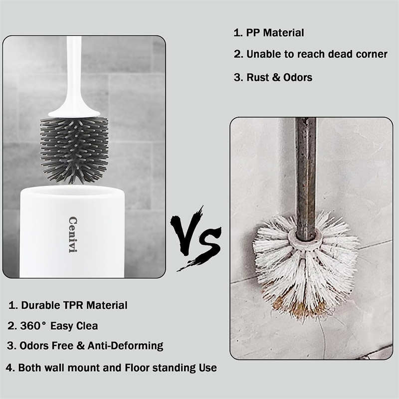 Simple Toilet Cleaning Brush Set