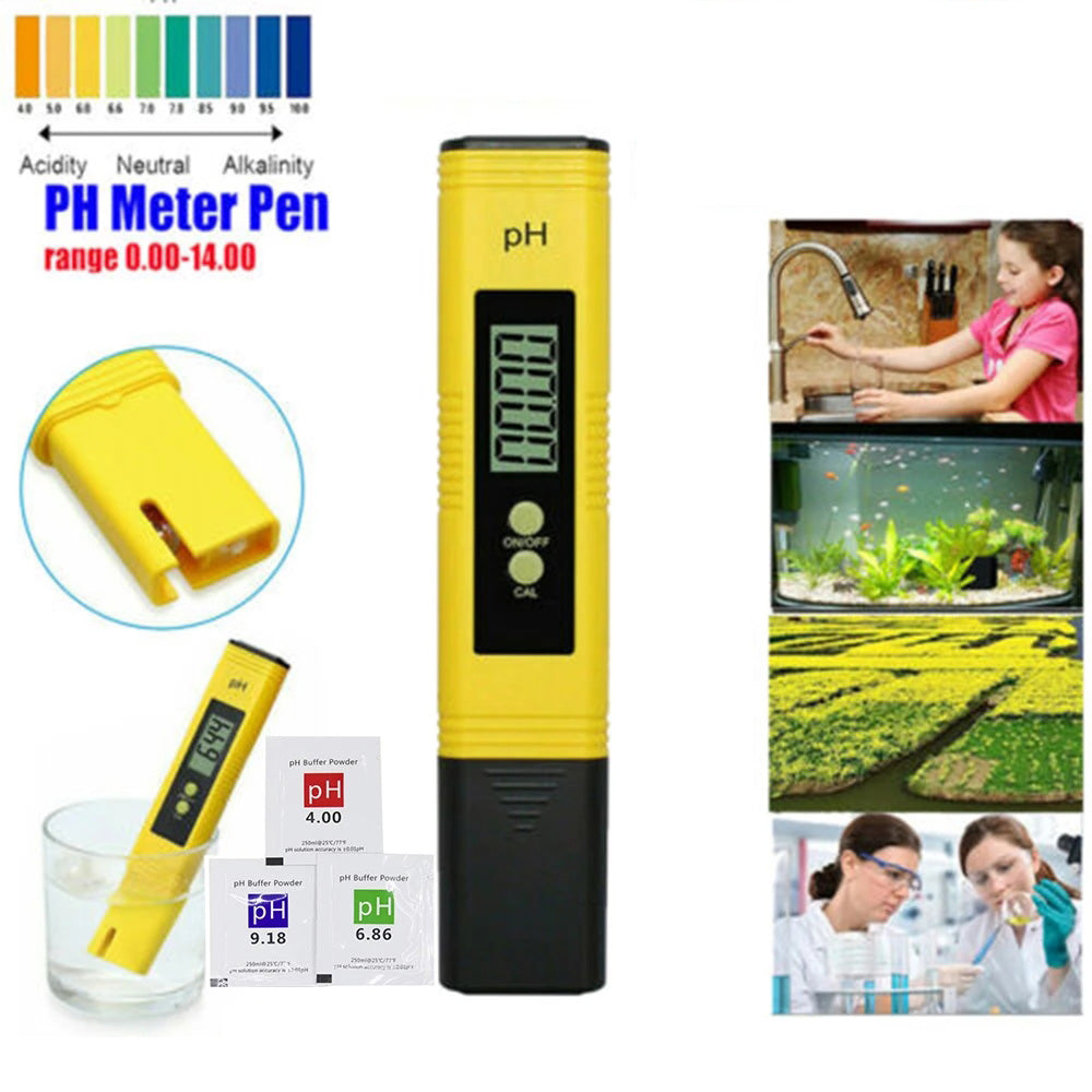 LCD Hydroponics Aquarium Swimming Pool PH Meter Tester