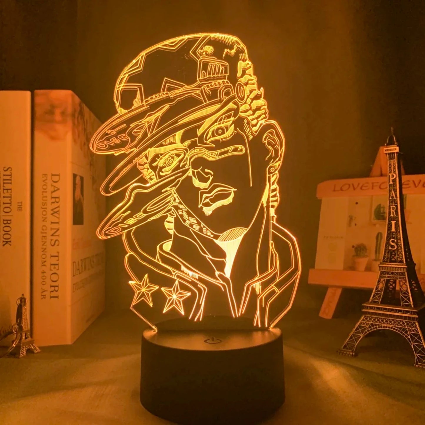 3D Lamp with Jotaro Kujo Figure Decor Light