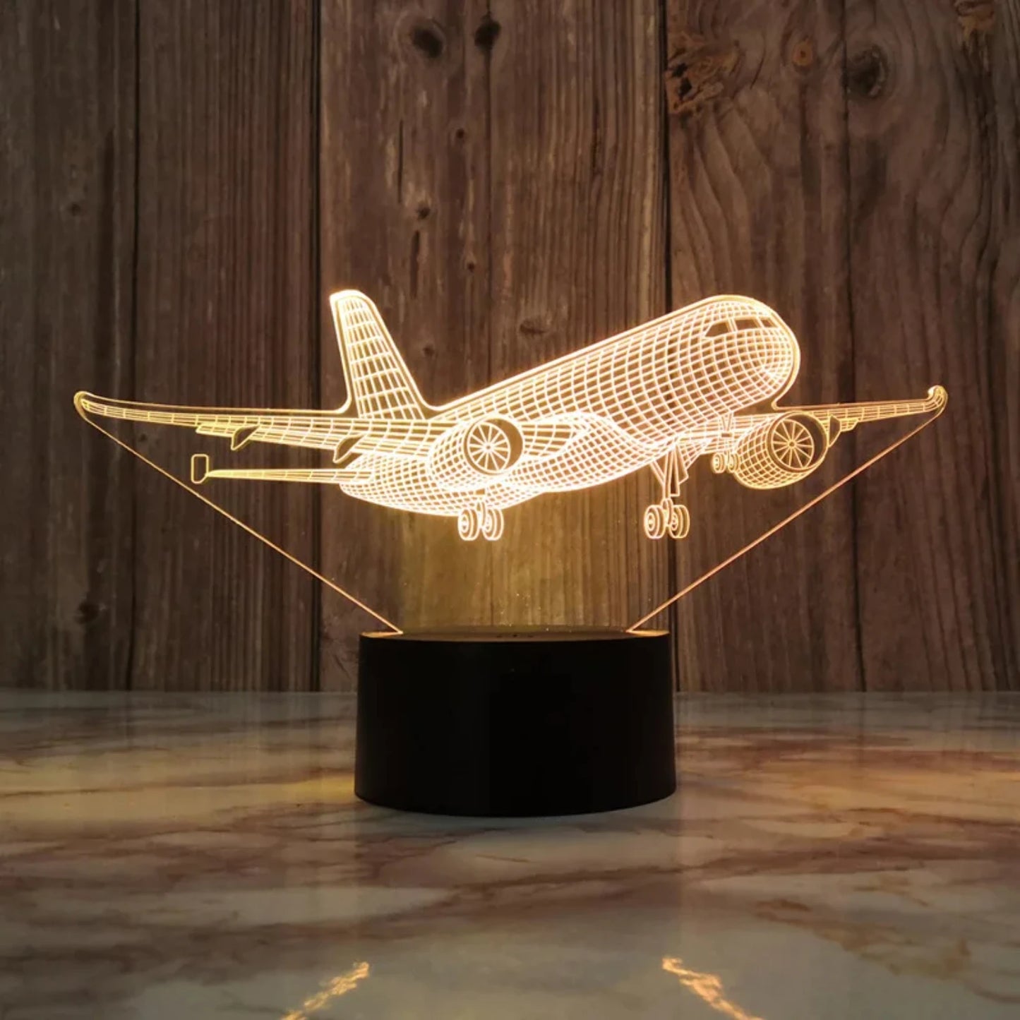 Bright & Colorful 3D Airplane Night Light