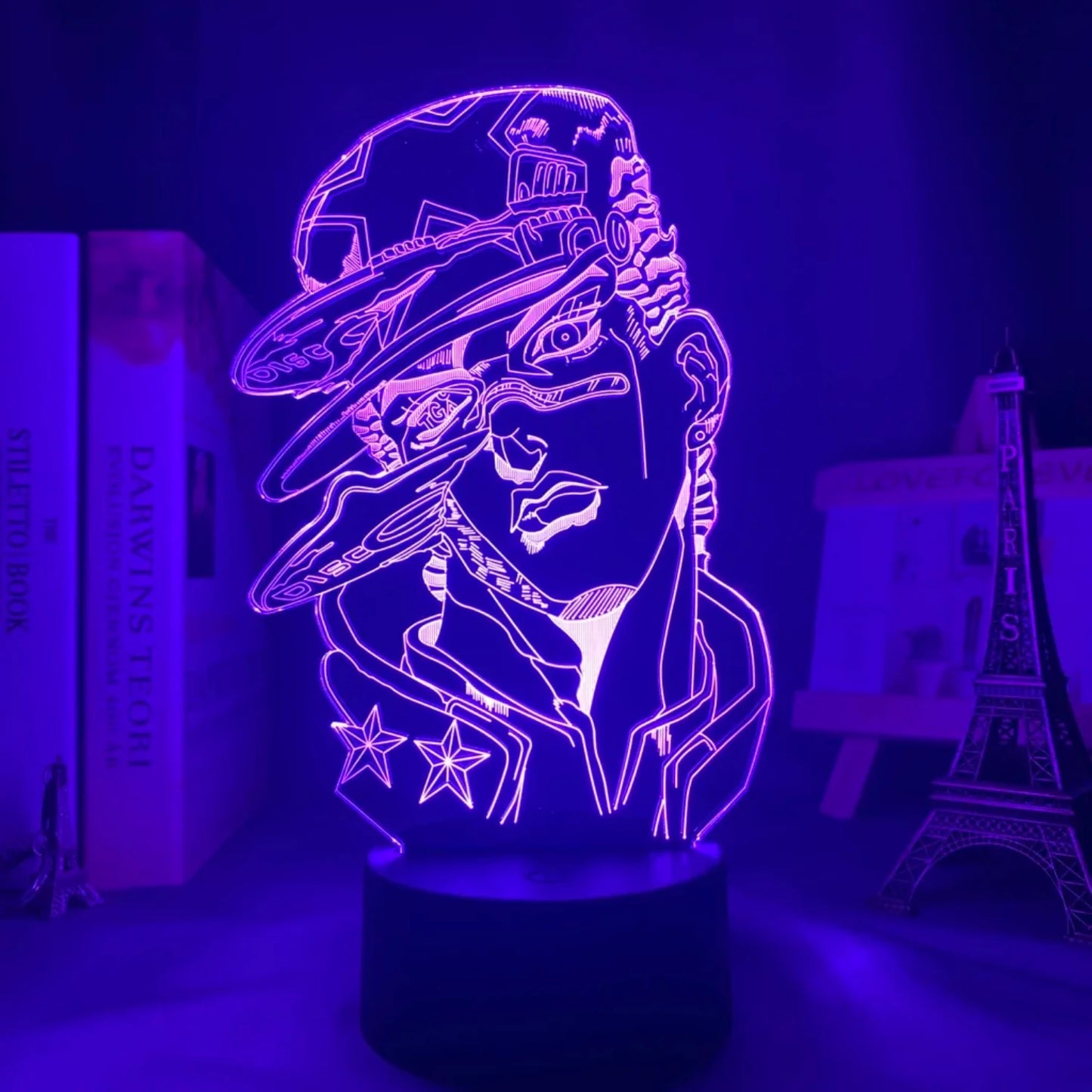 3D Lamp with Jotaro Kujo Figure Decor Light