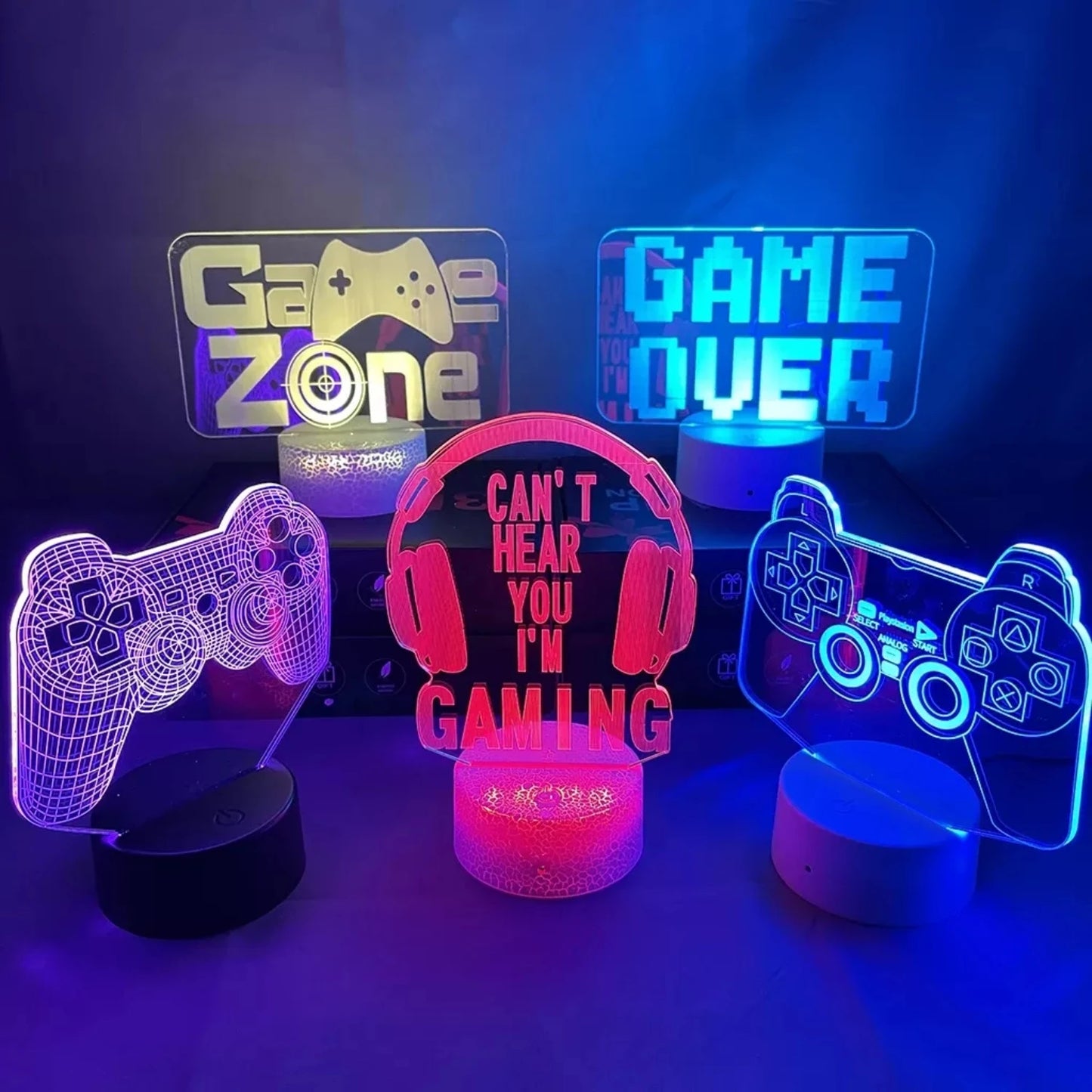 RGB 3D LED Gaming Setup Lamp