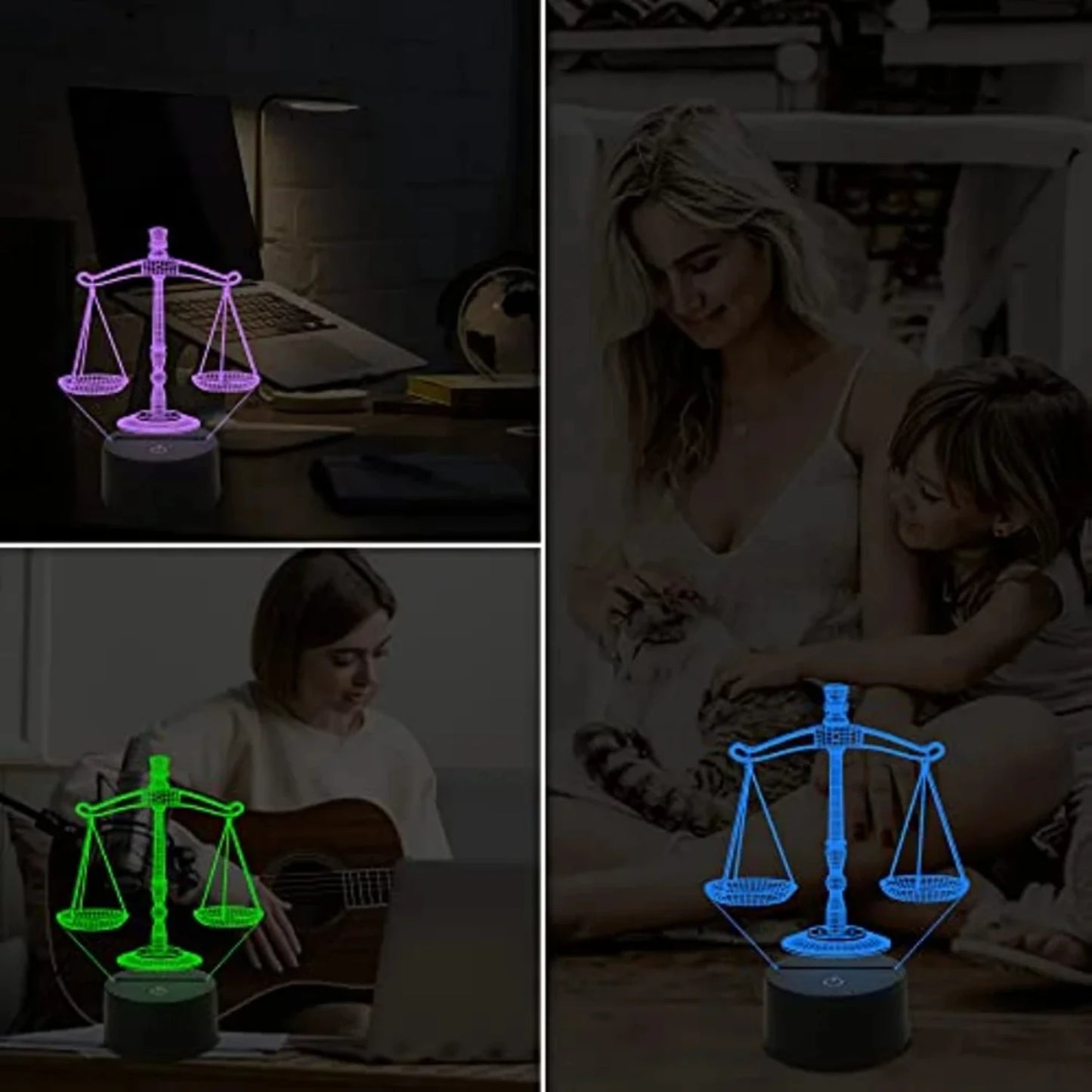 Remote Control 16 Colors Legal Balance LED Night Light