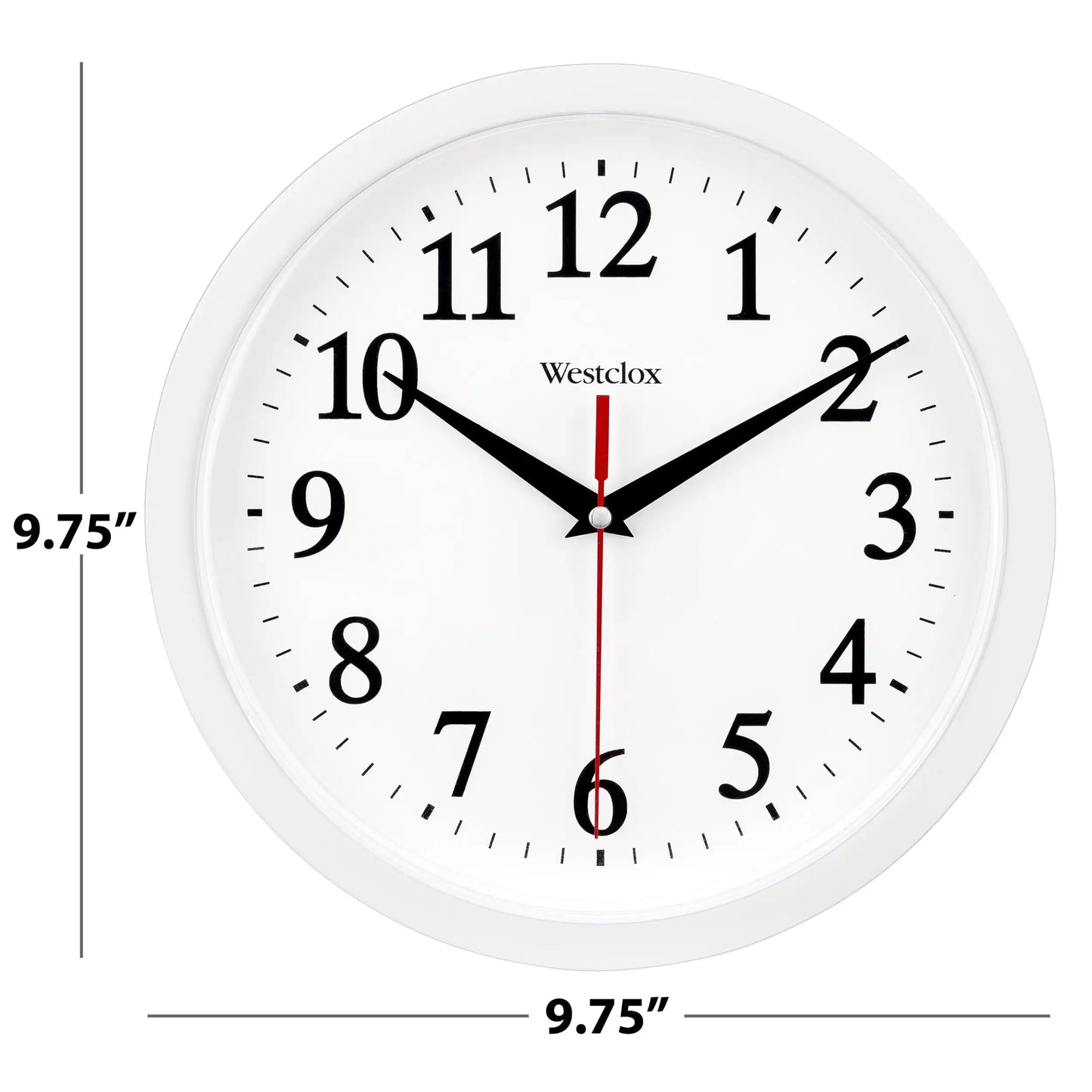 Basic White Analog QA Wall Clock