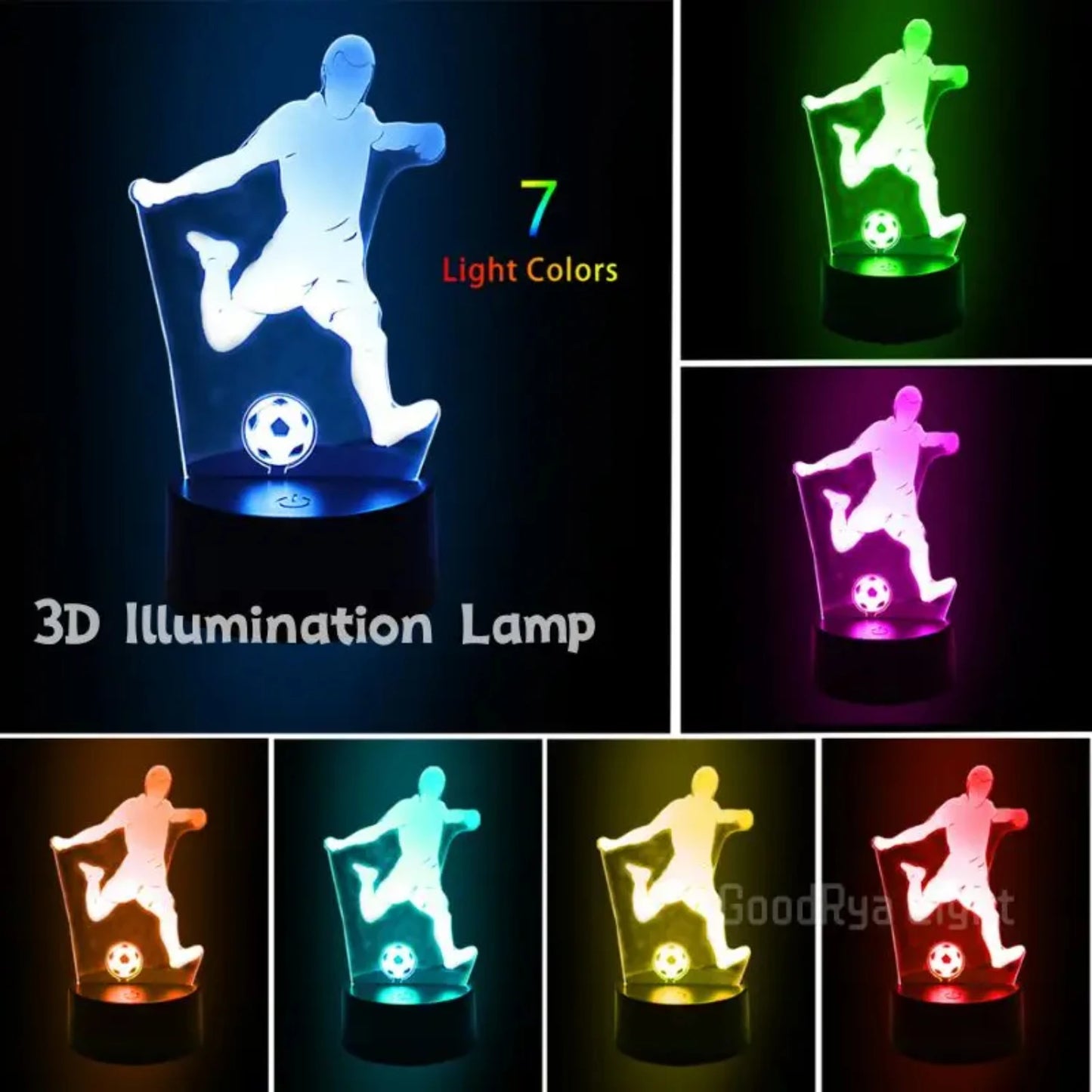 LED Football Soccer Night Lamp