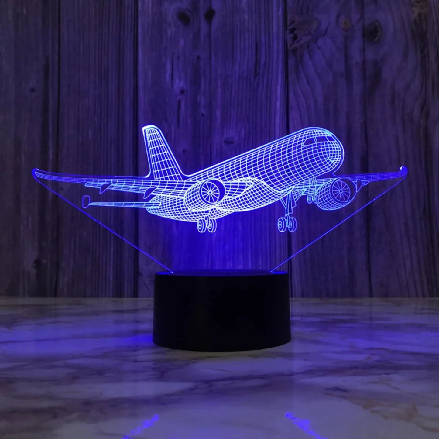 Bright & Colorful 3D Airplane Night Light