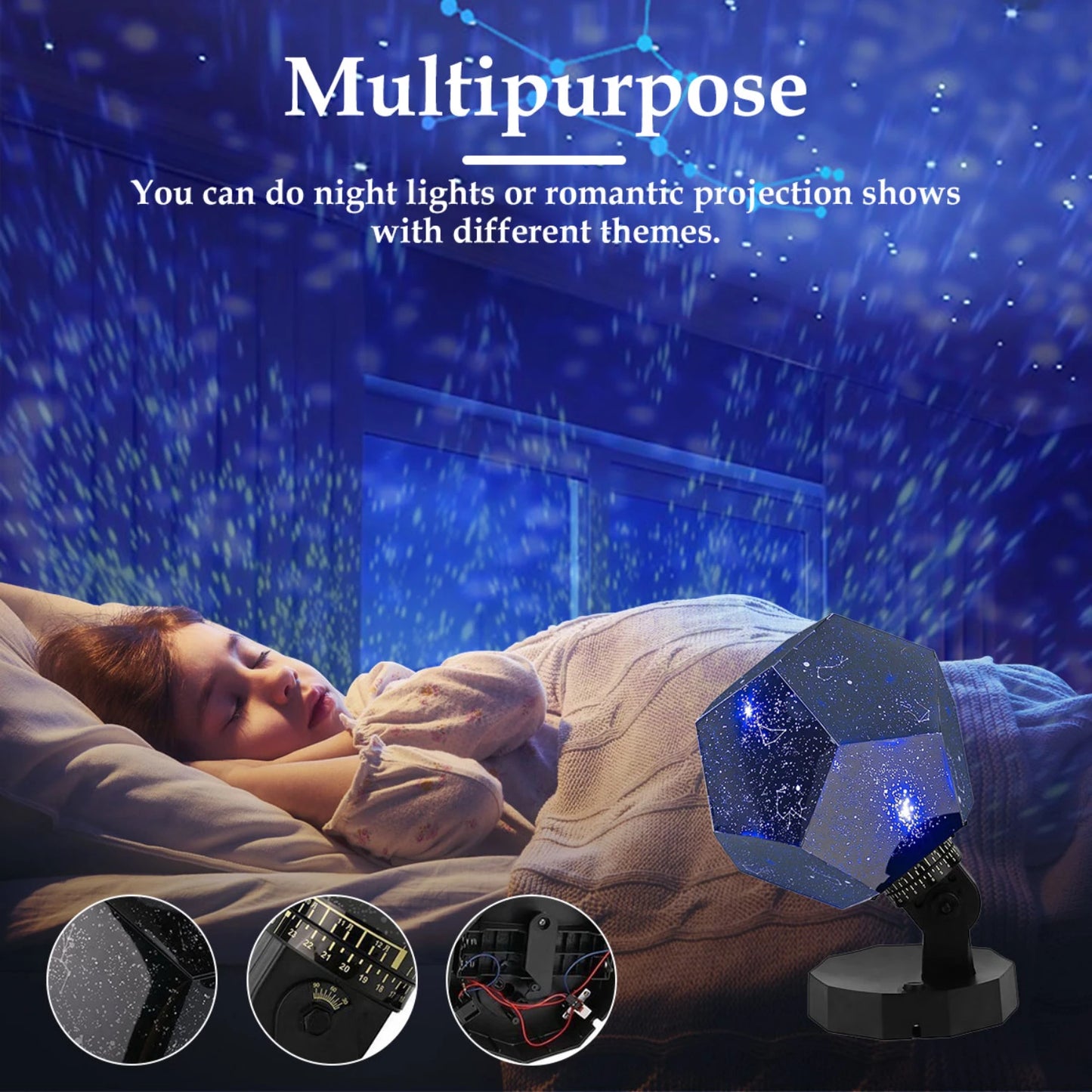 Rechargeable Star Projector Celestial Night Light