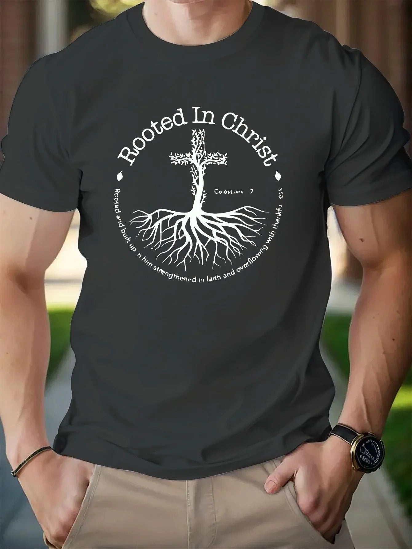 ROOTED IN Tree Roots Design  T-shirt