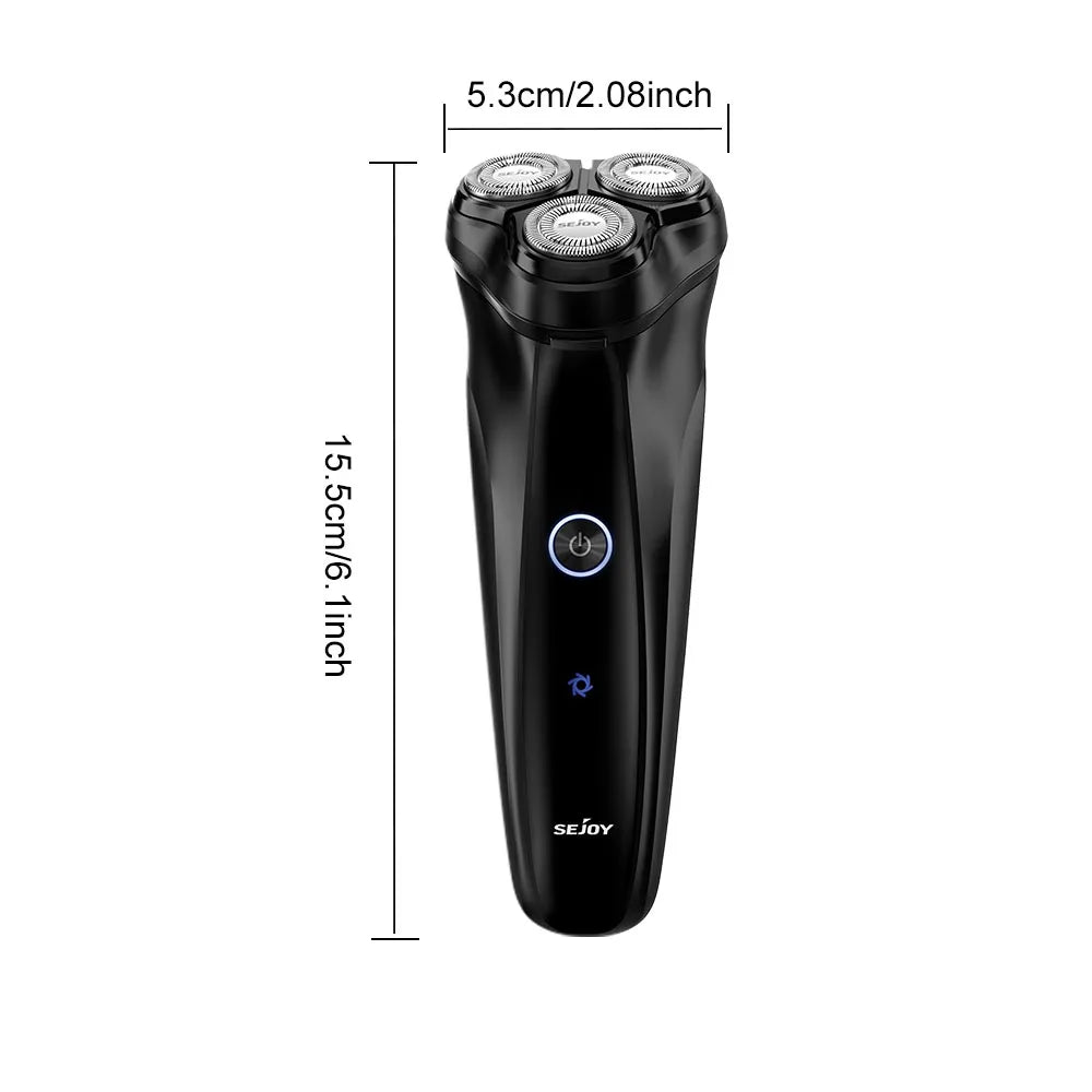 Cordless Rechargeable Triple Blades Electric Shaver for Men