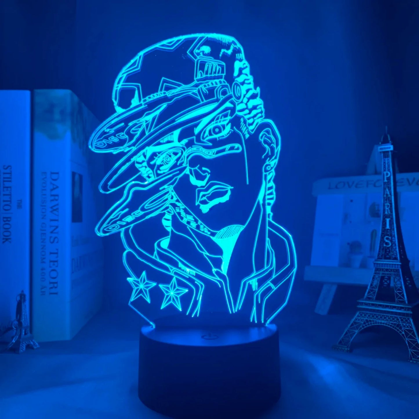 3D Lamp with Jotaro Kujo Figure Decor Light