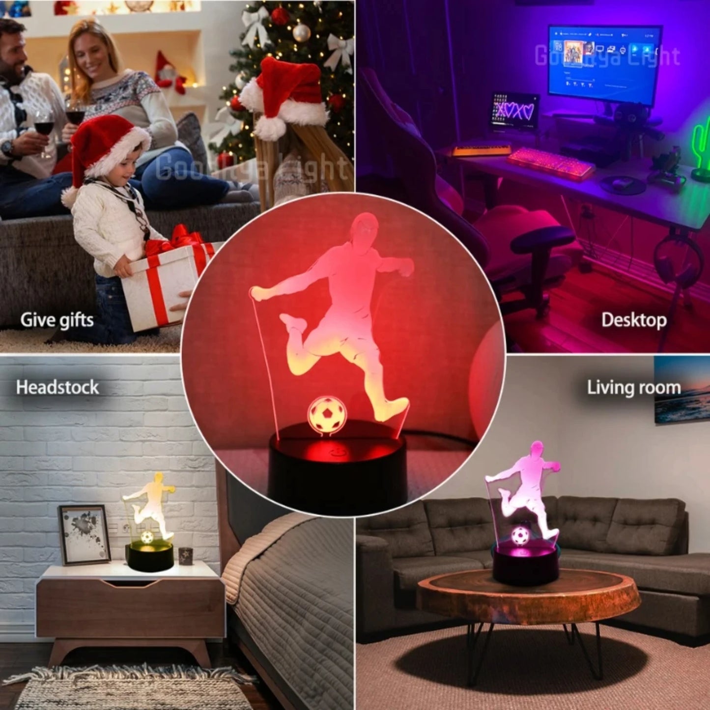 LED Football Soccer Night Lamp