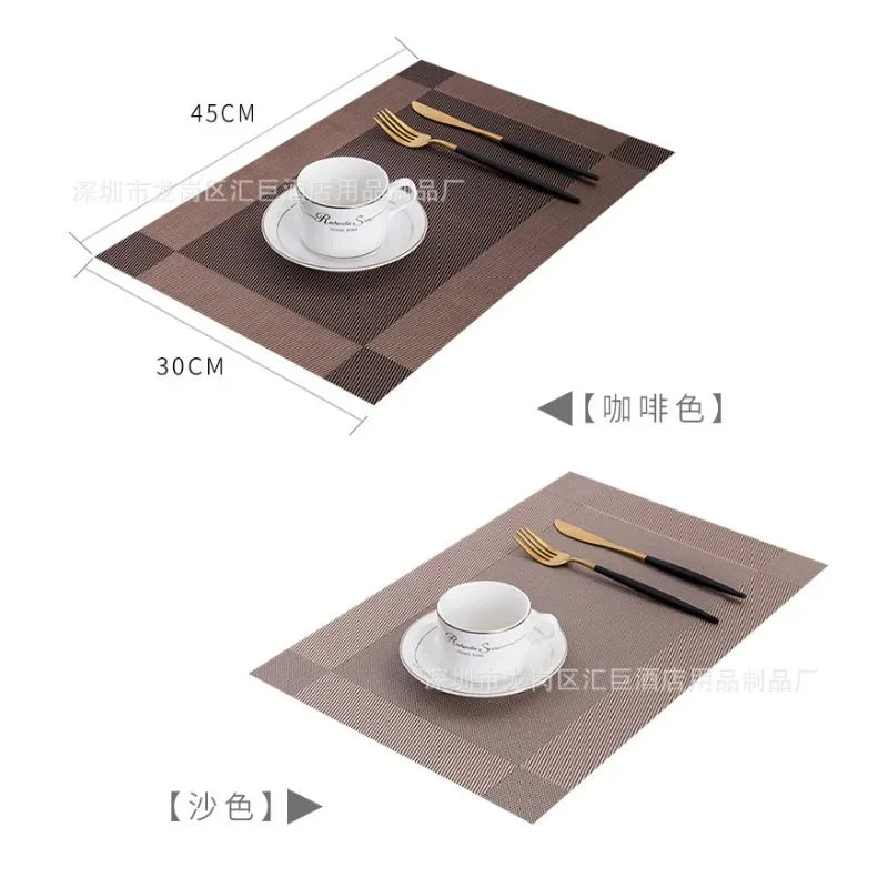 Non-slip Washable Dining Table Mat Placemat Set