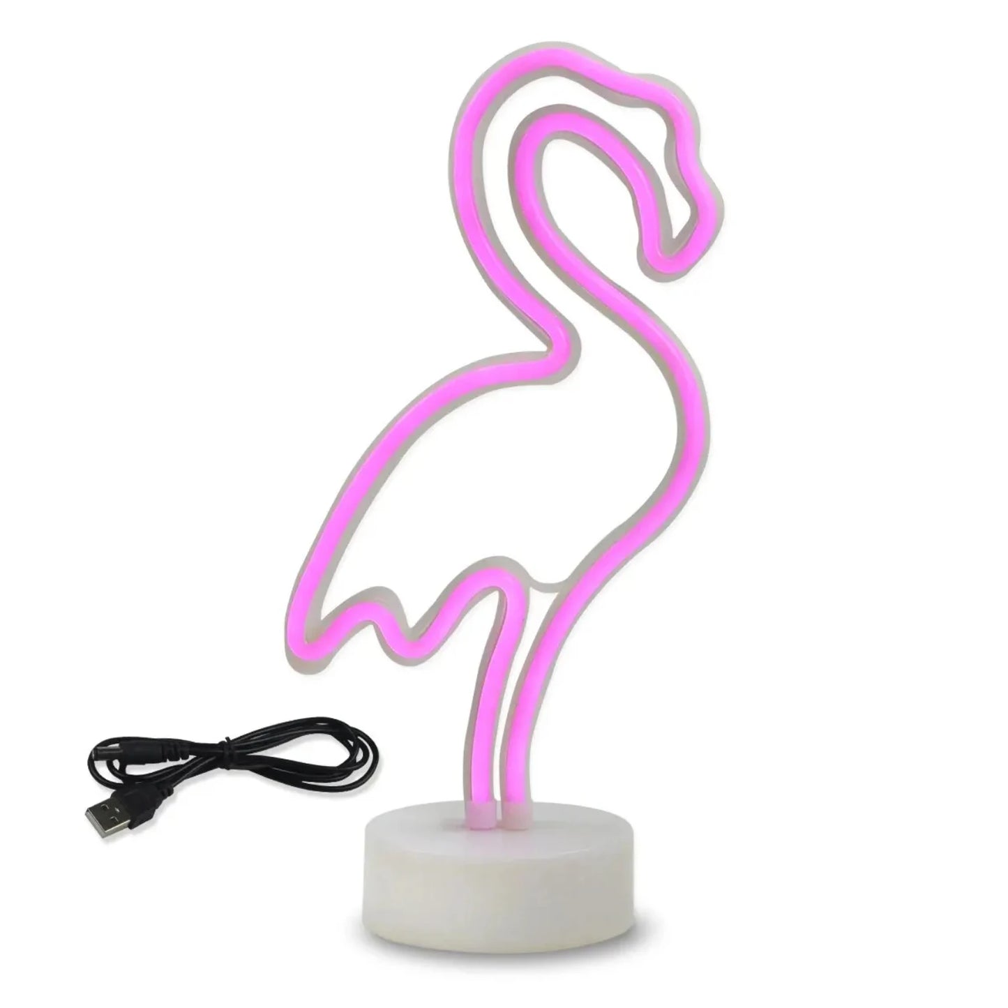 New Battery/USB LED Neon Night Light Sign Flamingo Unicorn  Tree Cactus Pineapple Table Lamp