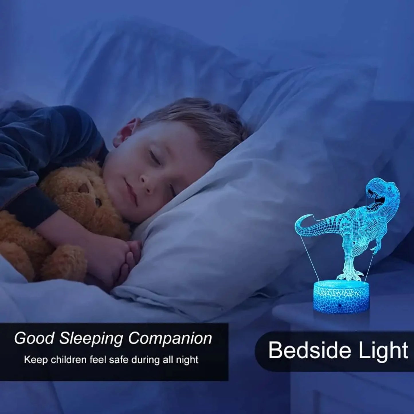 3D Dinosaur LED Night Light