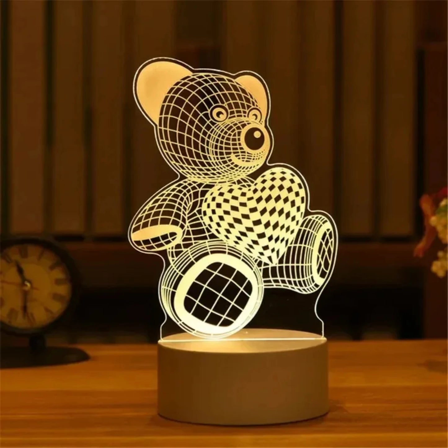 3D Acrylic LED Night Light Multi- Decorative Table Lamp