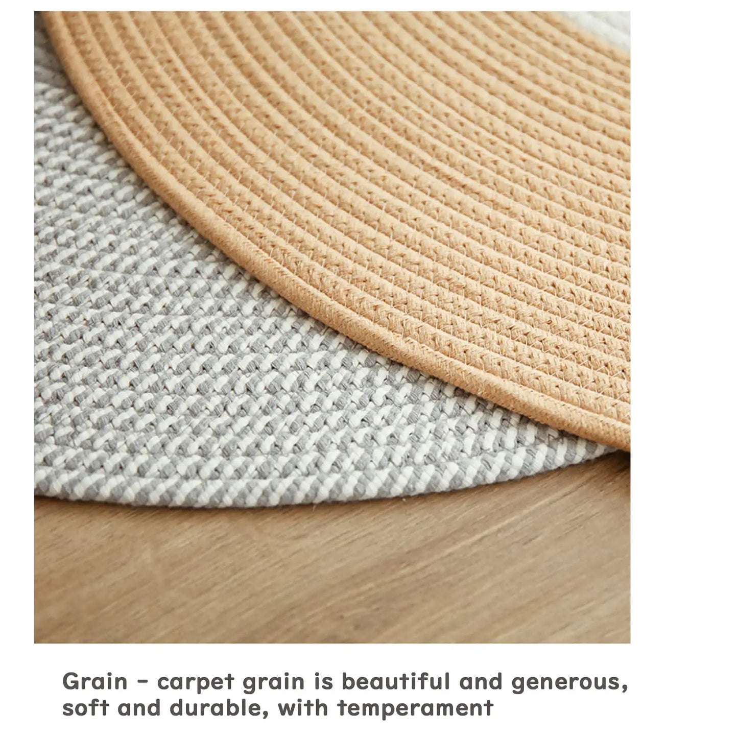 Woven Round Carpet Cotton Linen