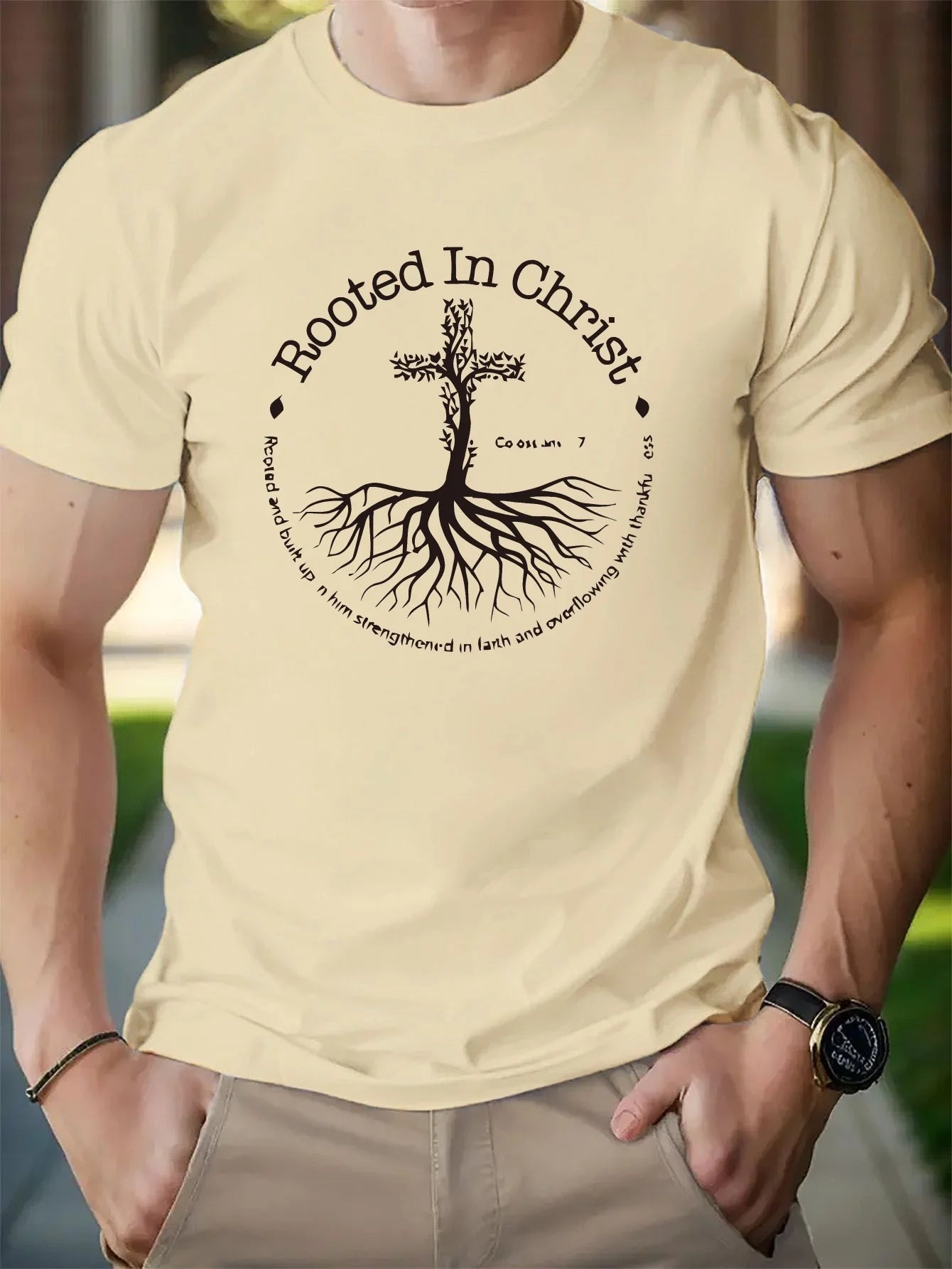 ROOTED IN Tree Roots Design  T-shirt