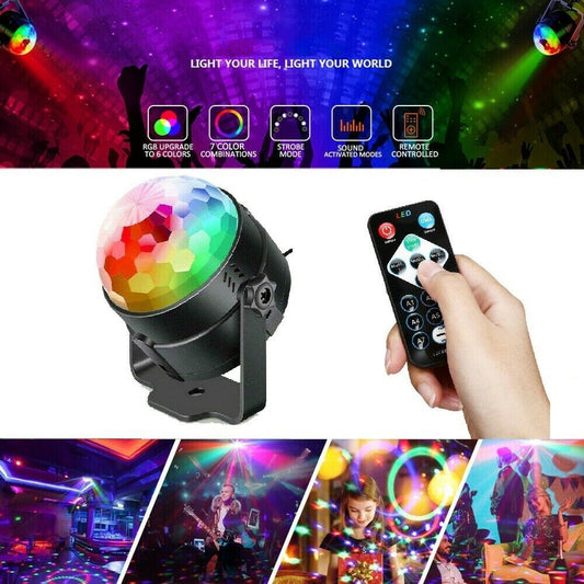 Remote Strobe Lights with Sound Activated Bulb & Dance Lamp