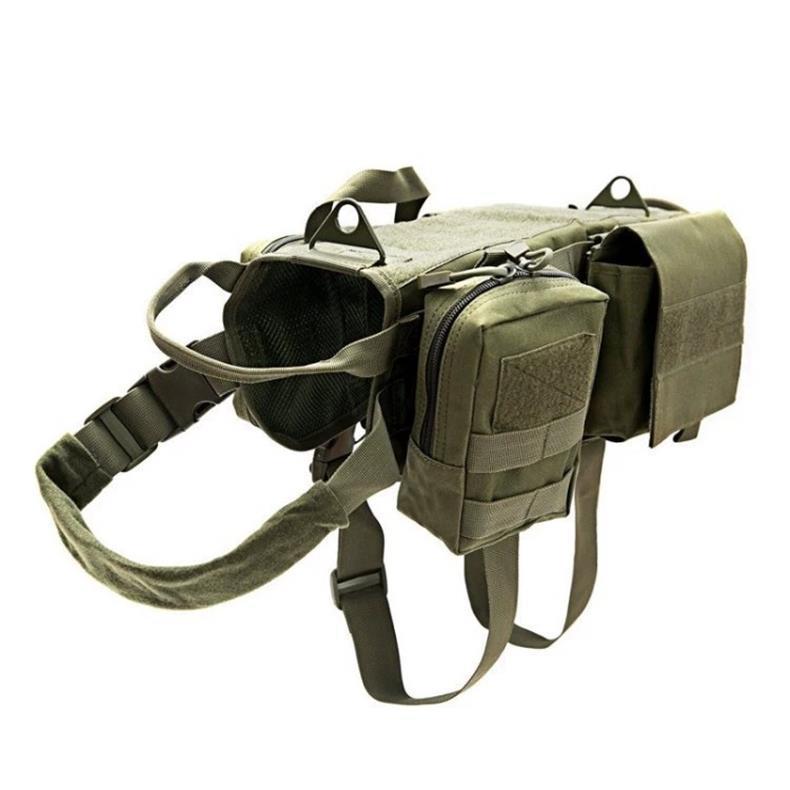 Adjustable Military  Vest Tactical Molle Dog Harness System