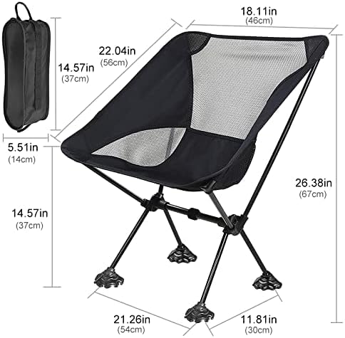 Portable Camping Chair Capacity 220 Lbs