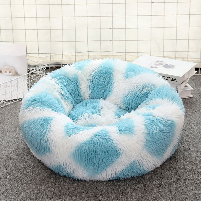 Warm Plush Round Pet Dog Cat Bed