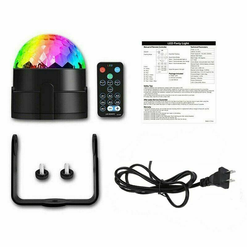 Remote Party Strobe Lights LED DJ Ball Sound & Dance Lamp