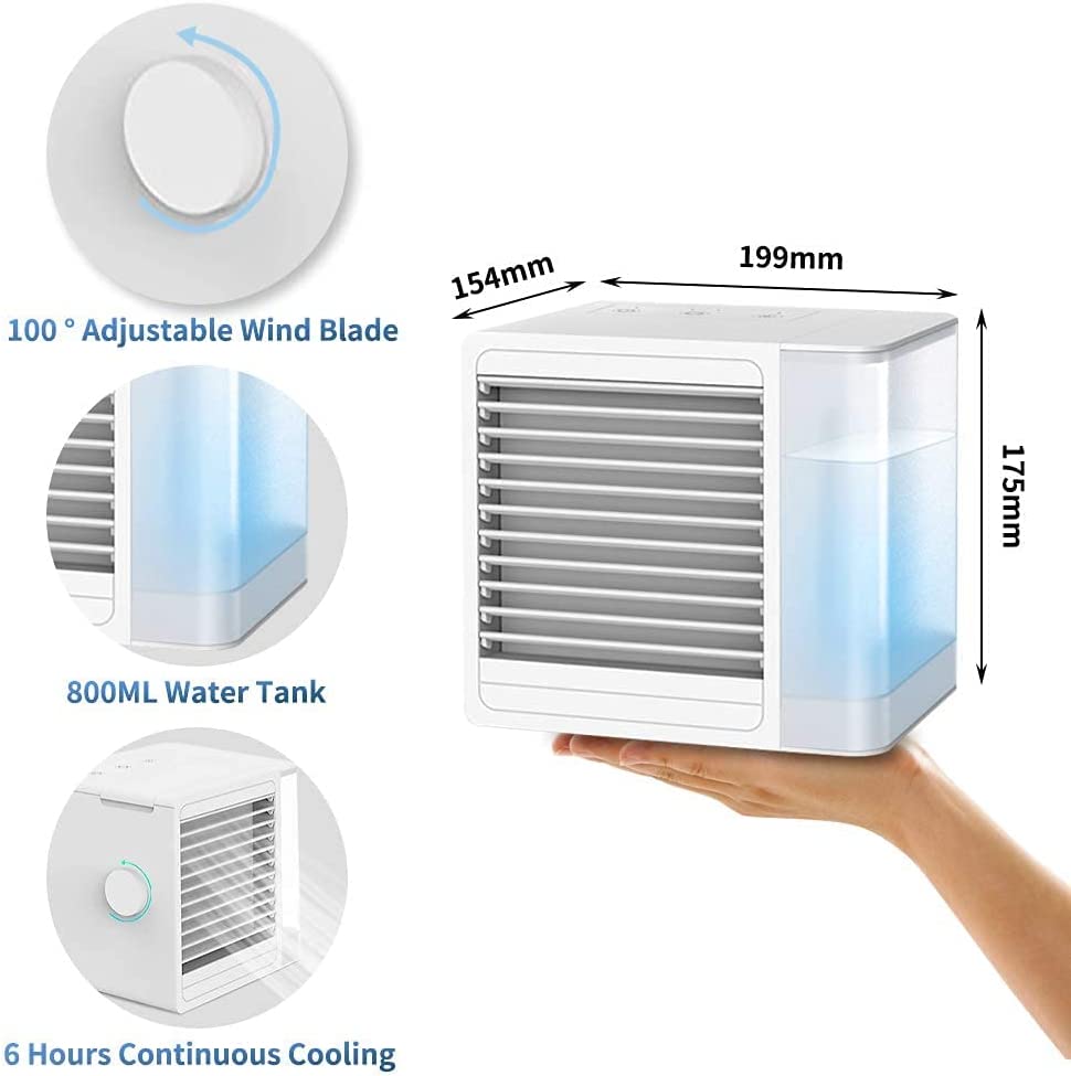 3 In 1 Mini Air Conditioner For Bedroom, Office, & Kitchen