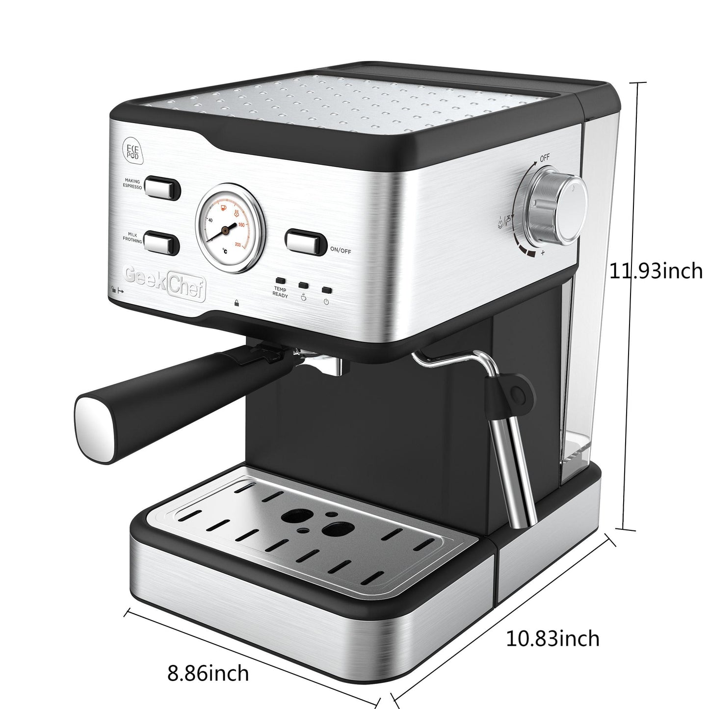 Espresso 20 Bar Pressure Cappuccino Latte Maker ESE POD