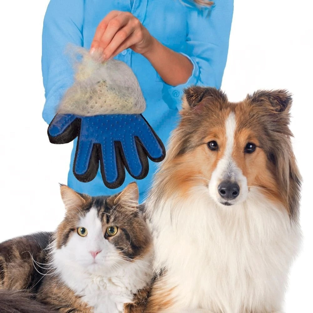 2-in-1 pet Grooming and Deshedding Gloves