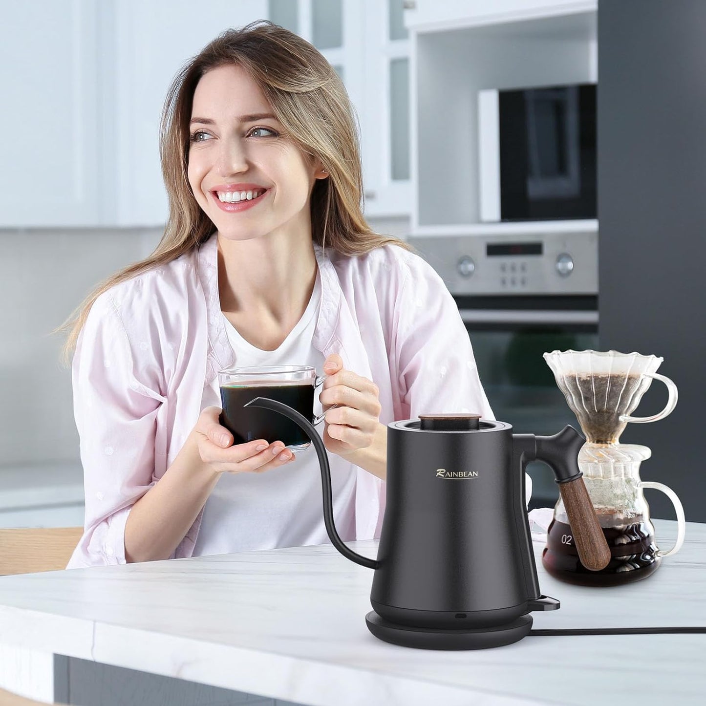 Gooseneck Electric Kettle Rapid Heating Auto Shutoff