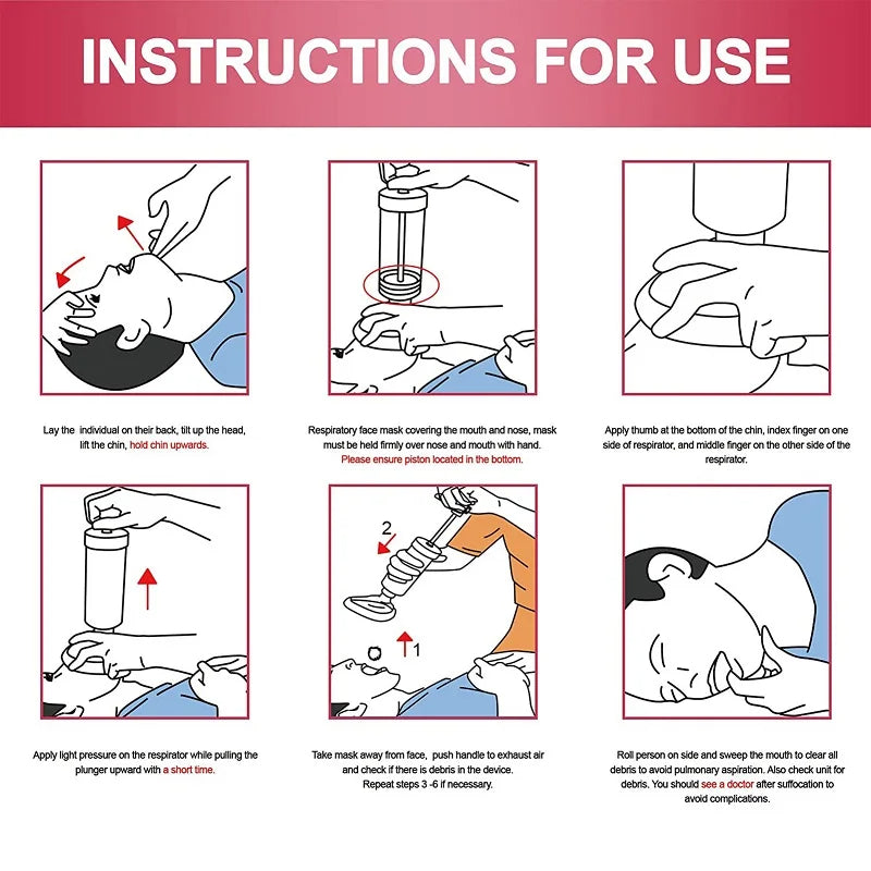 Open Airway Auxiliary Pump From Choking & Suffocation