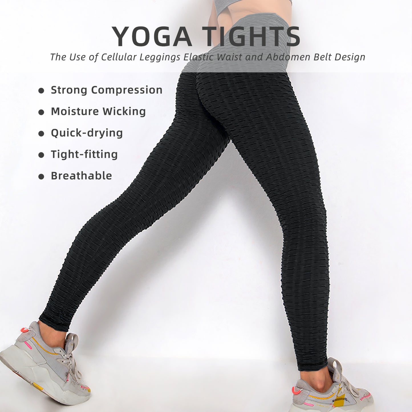 Women Yoga Bubble Textured Leggings