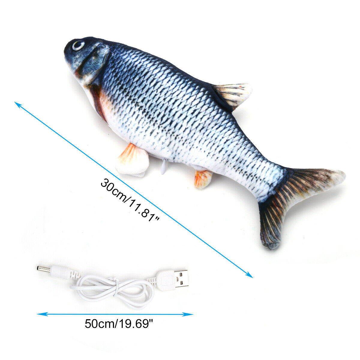 Touch sensor fish cat toy