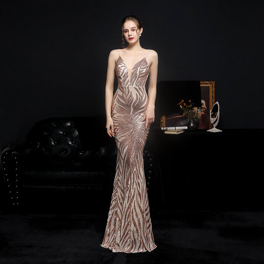 Beautiful Sequined Mermaid Evening Dress